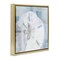 Stupell Industries Pastel Blue Sand Dollar Seashell Framed Floater Canvas Wall Art